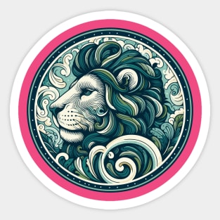 "Leo Royalty: Cosmic Elegance"- Zodiac Horoscope Star Signs Sticker